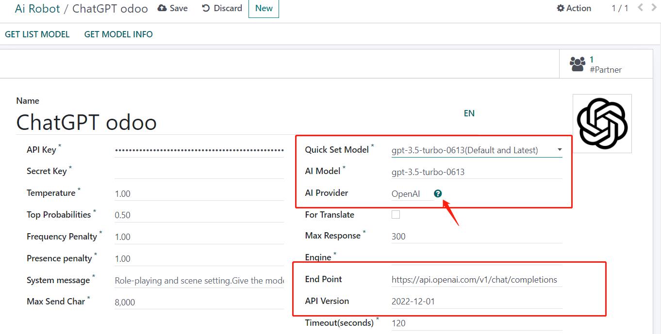3. Setup your Api Provider(openai) , api key, End point
