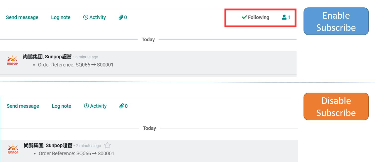 when Disable subscribe, no need to follow operate.