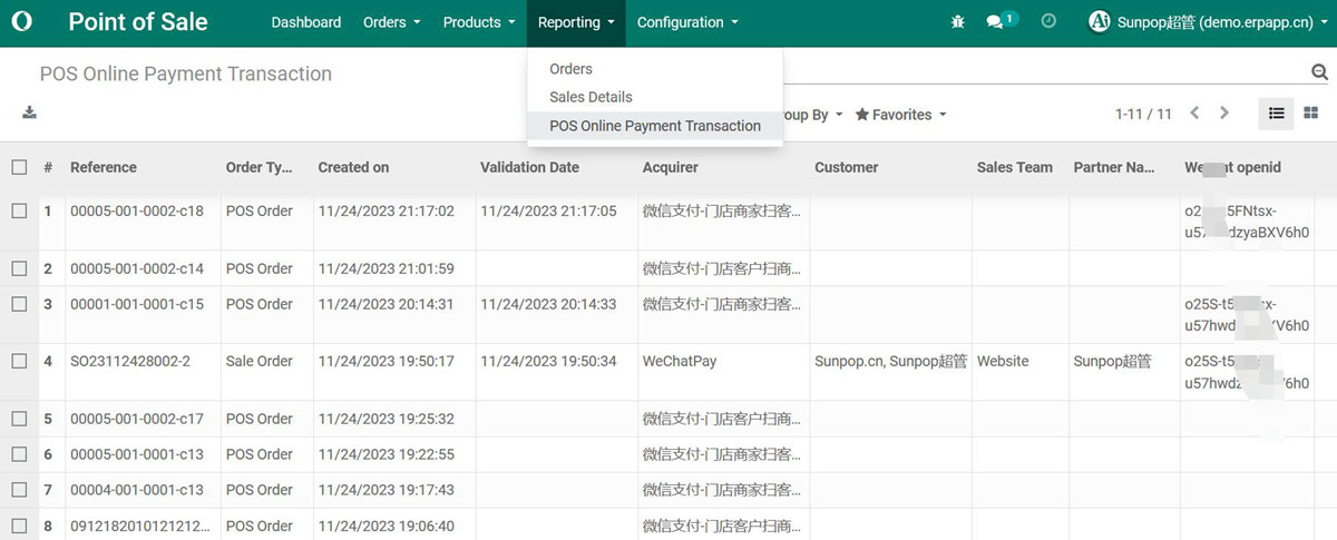 POS Wechat Pay, Website wechat payment