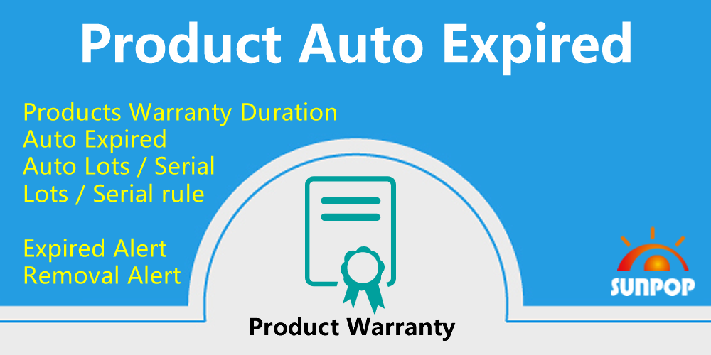 Auto Expired, Products Warranty Duration with serial and lots support.