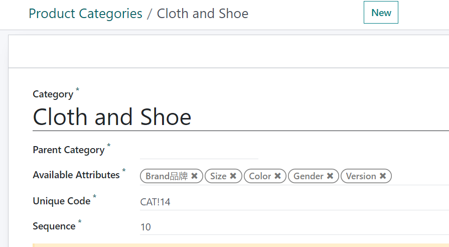 Category Variant. Each category have own attributes.Color manager. Size manager. version manager.