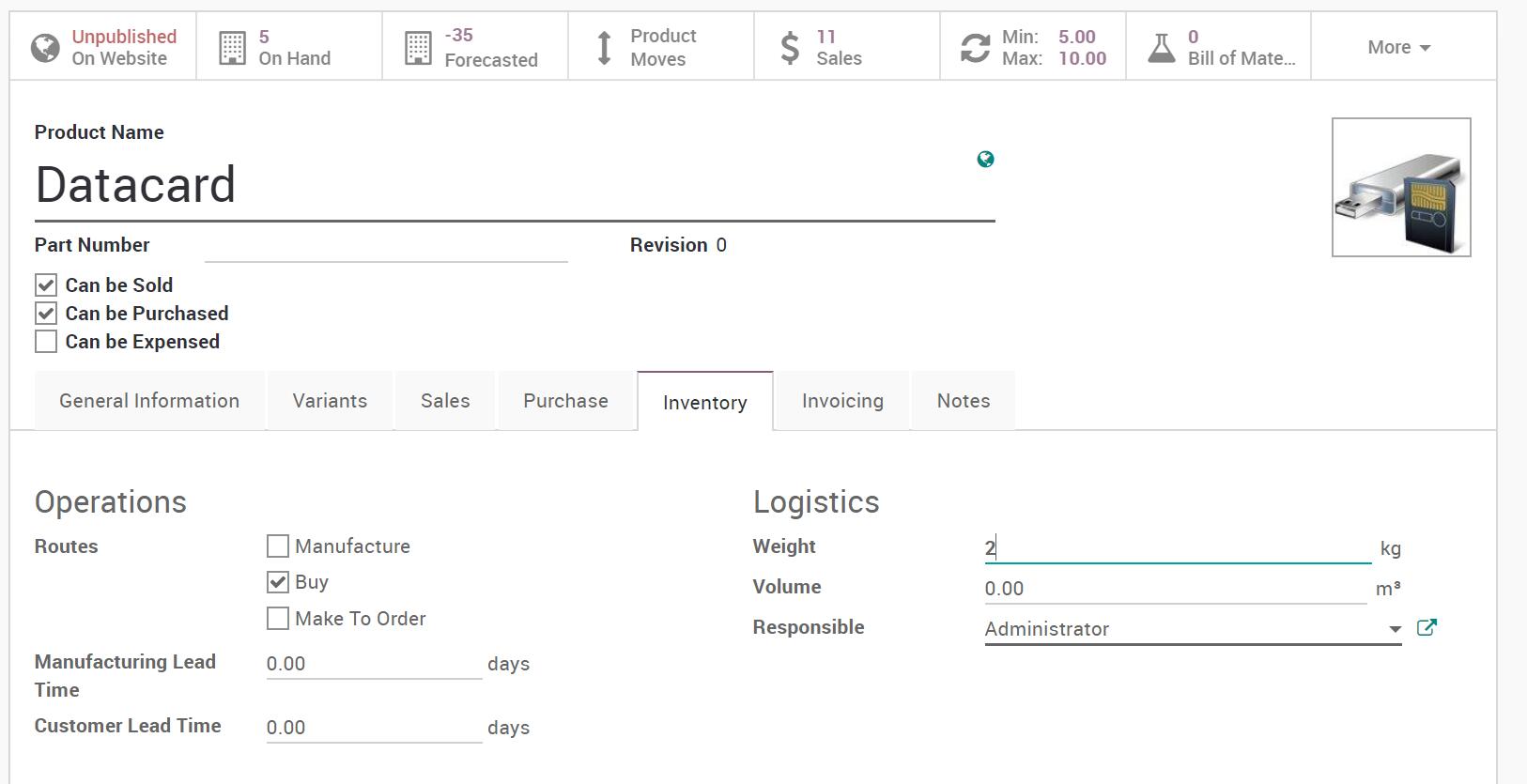 Purchase Order Weight