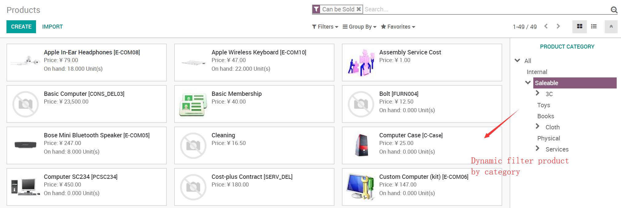 App ztree widget, for parent children tree list. Demo for product category