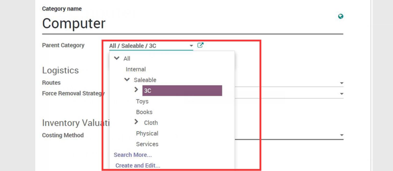 App ztree widget, for parent children tree list. Demo for product category