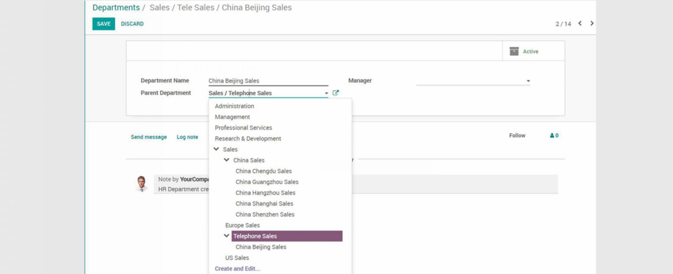 App ztree widget, for parent children tree list. Demo for product category