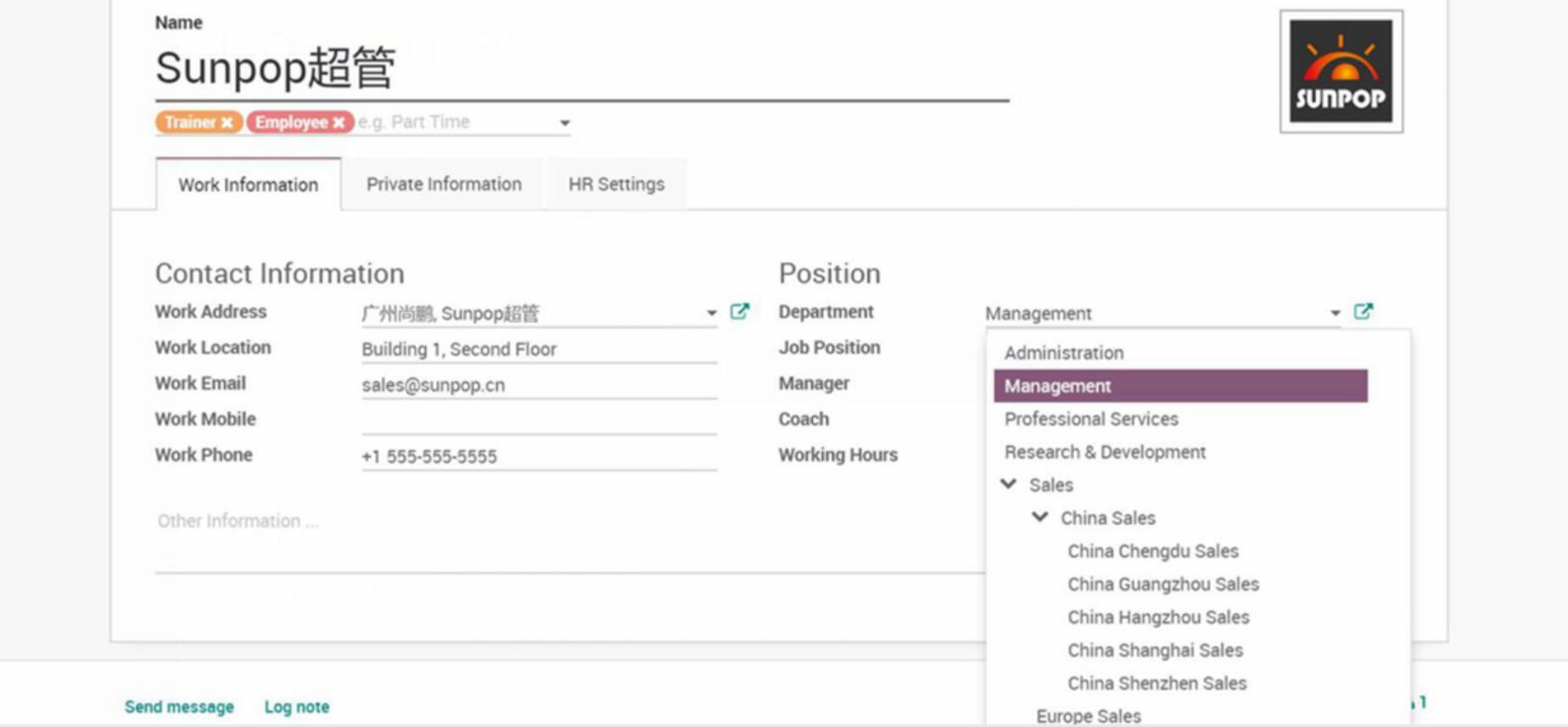 App ztree widget, for parent children tree list. Demo for product category