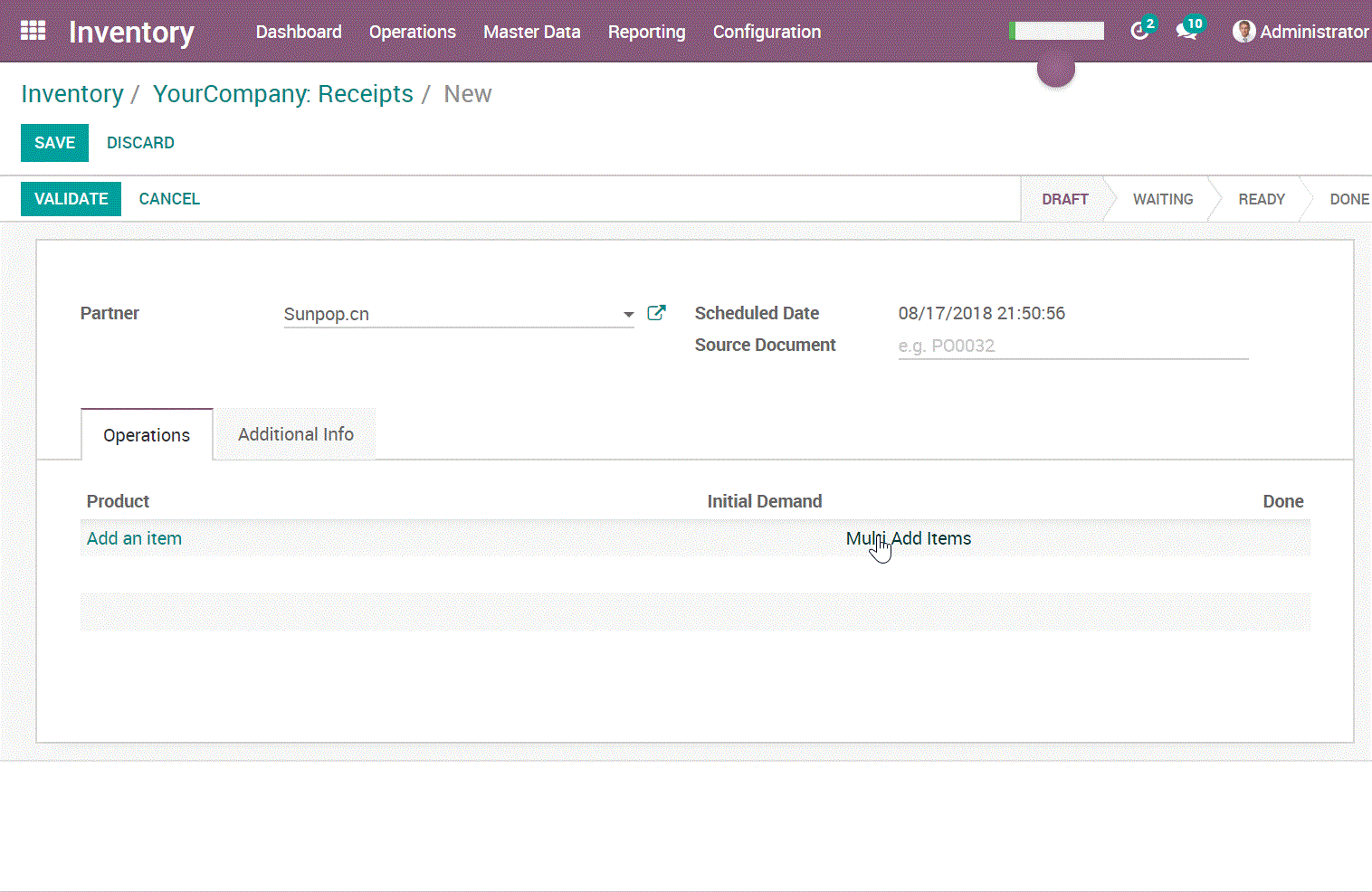 App Purchase Order Product Multi Add