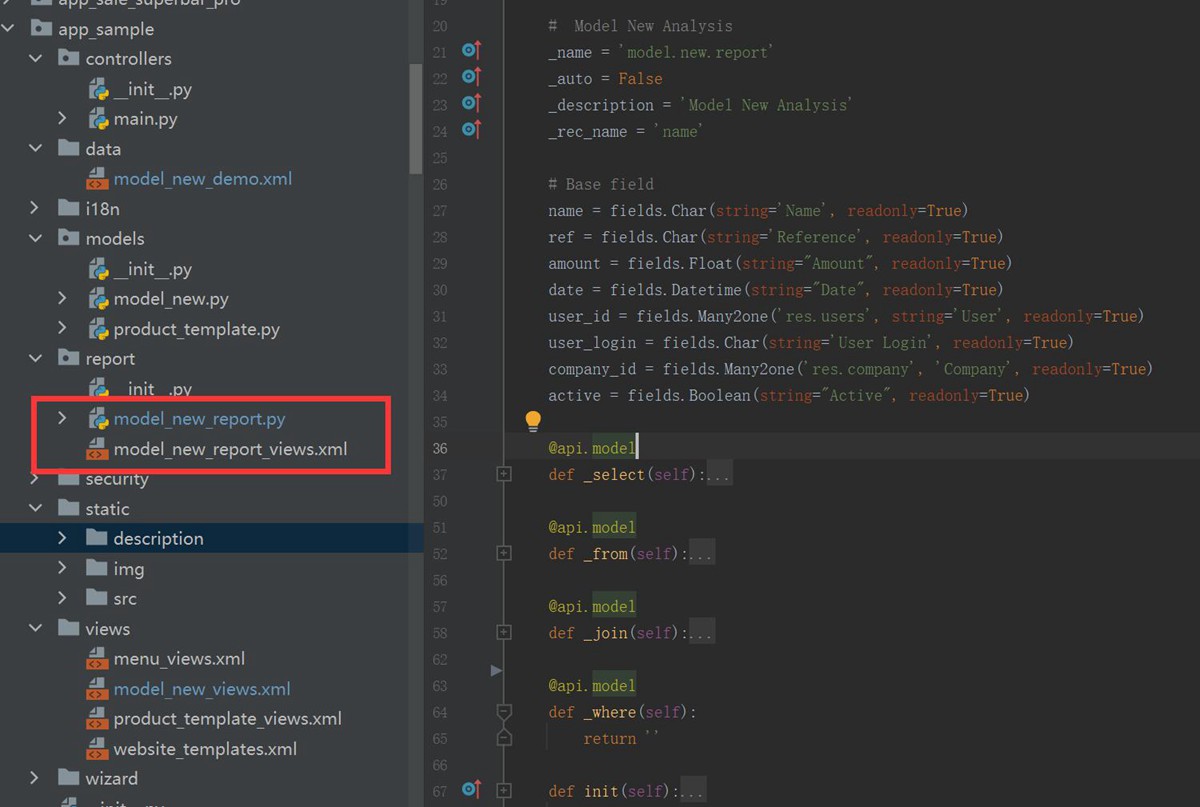 Odoo Module Template. App sample with widget.