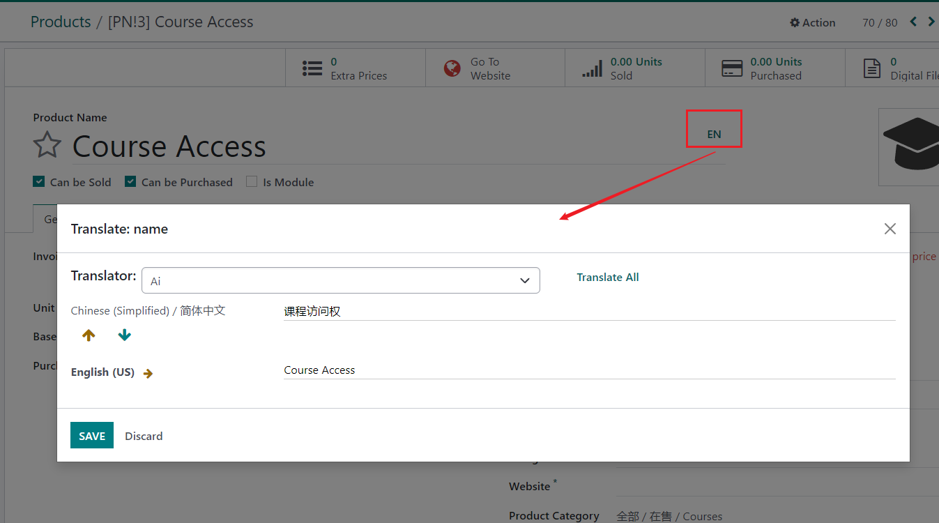 One Click Translator All Odoo, Ai translate with Bing Google ChatGPT