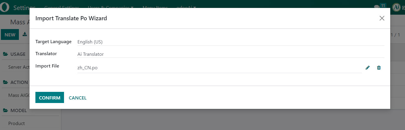One Click Translator All Odoo, Ai translate with Bing Google ChatGPT